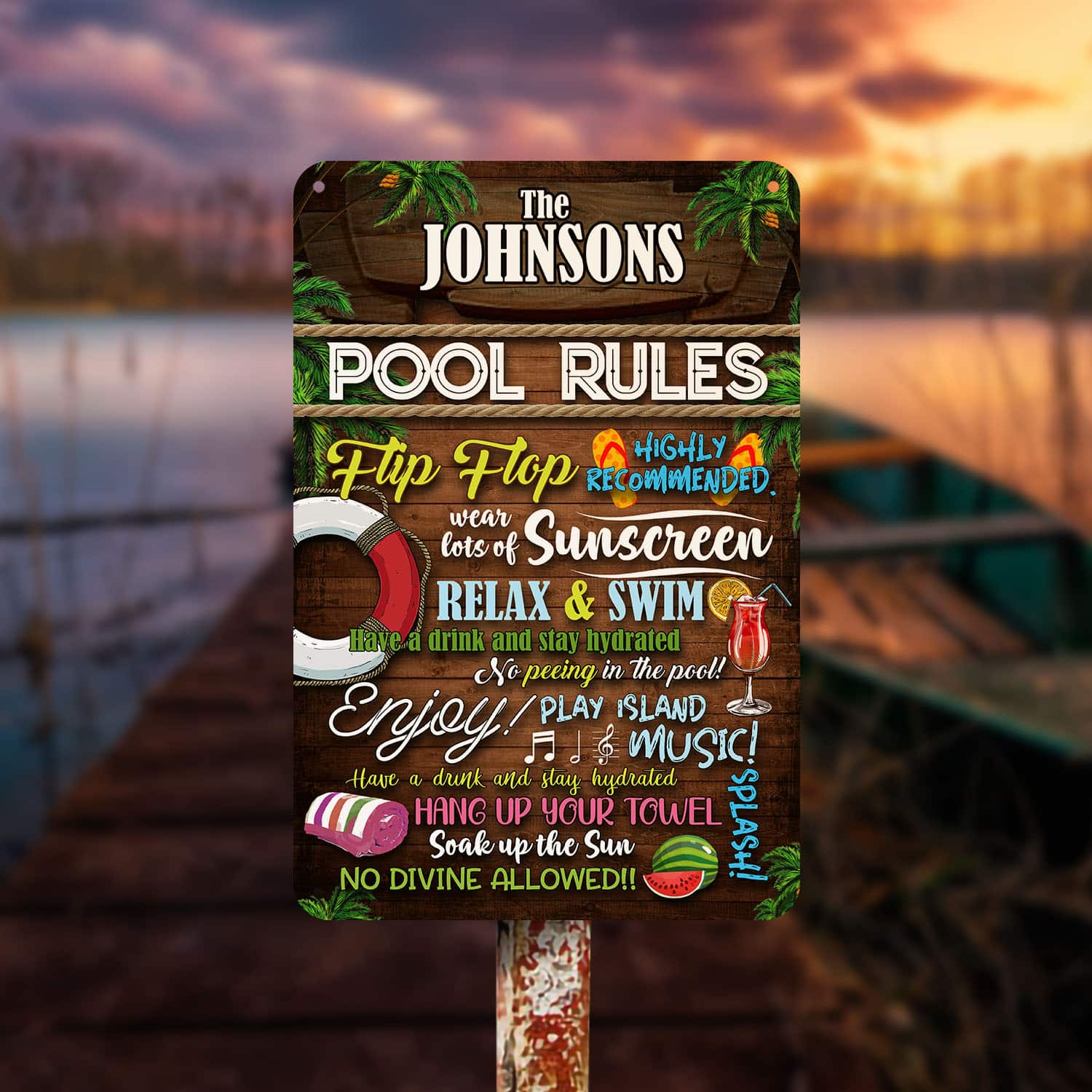 3MH. Pool Rules Metal Mockup 9