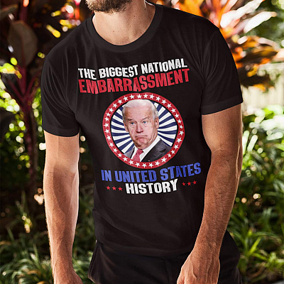 Alternative view of Joe Biden the Biggest National Embarrassment T-Shirt - V-Neck Tee - Anti Biden Shirts