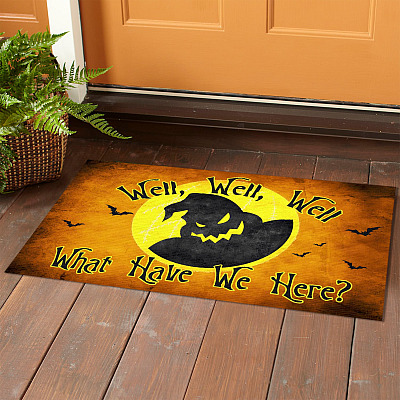 Alternative view of Well Well Well What Have We Here Door Mat - Oogie Boogie Nightmare Before Christmas Doormat - Welcome Mat - Funny Halloween Decoration