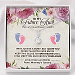 To My Future Aunt I May Just Be A Bump Aunt To Be Love Knot Necklace - Soon To Be Aunt Gifts - Alluring Beauty Necklace