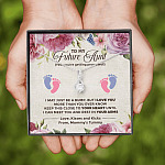 To My Future Aunt I May Just Be A Bump Aunt To Be Love Knot Necklace - Soon To Be Aunt Gifts