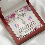 To My Future Aunt I May Just Be A Bump Aunt To Be Love Knot Necklace - Soon To Be Aunt Gifts