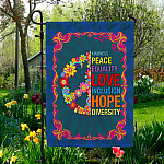 2O. Kindness Peace-30x40 Garden Flag Mockup 5
