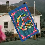 2O. Kindness Peace-30x40 House Flag Mockup 4