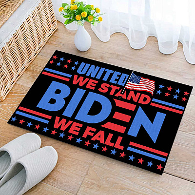 Alternative view of United We Stand Biden We Fall Indoor Doormat - Anti Joe Biden Outdoor Doormat