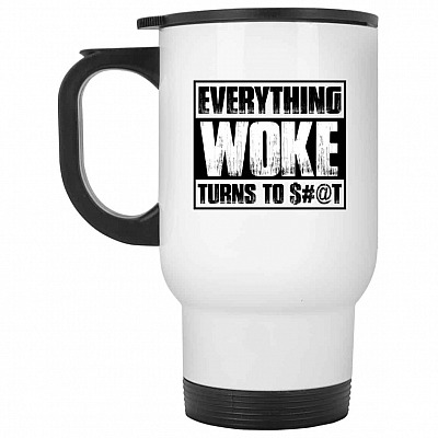 14 oz. White Travel Mug