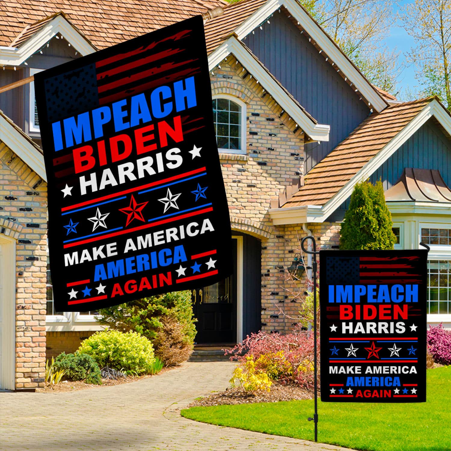 46 HG UU TIEN. Impeach Biden Harris_30x40 Garden & House Mockup 3