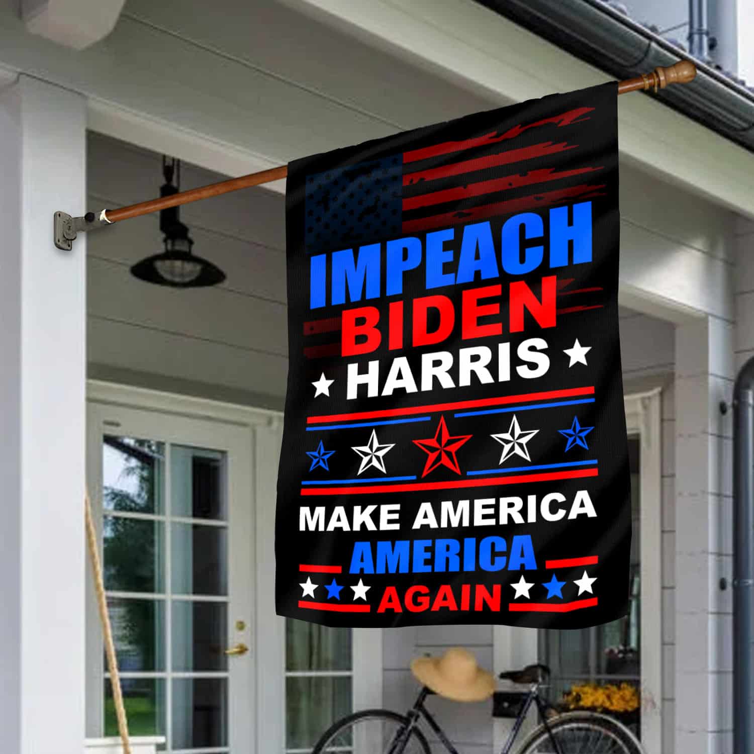 46 HG UU TIEN. Impeach Biden Harris_30x40 House Flag Mockup 1