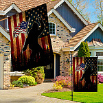 9VT. Bigfoot American Flag Garden & House Mockup 3