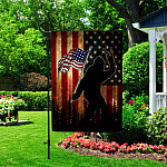 9VT. Bigfoot American Flag Garden Flag Mockup 2