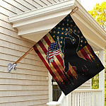 9VT. Bigfoot American Flag House Flag Mockup 2