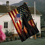 9VT. Bigfoot American Flag House Flag Mockup 4