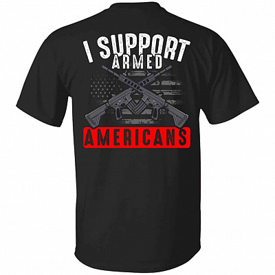 Armed Americans tee, Black, Unisex T-Shirt