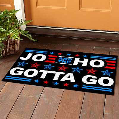 Alternative view of Joe And The Hoe Gotta Go Indoor Doormat - Anti Joe Biden Wipe Your Feet Here Outdoor Doormat