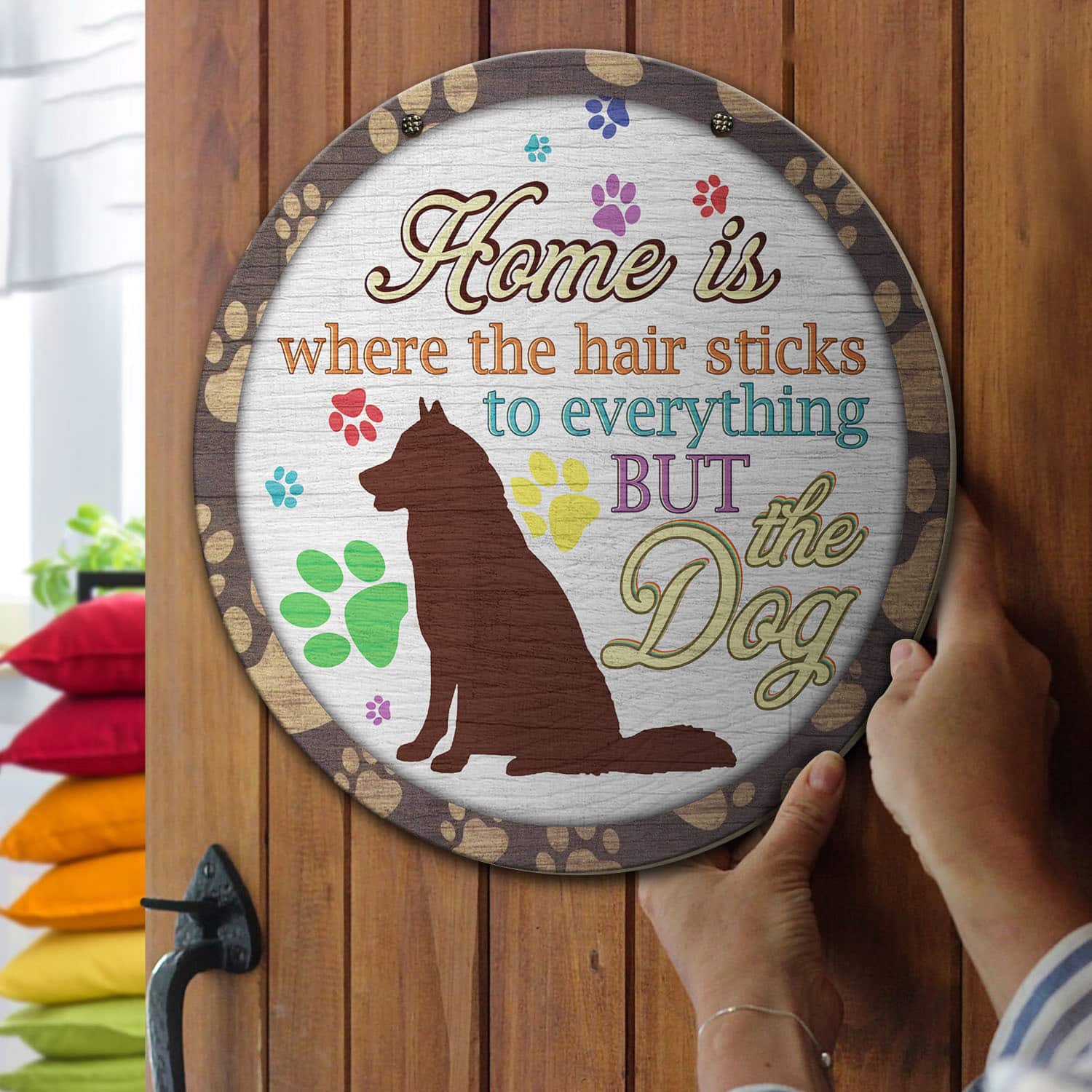 3O. But The Dog Door Sign Mockup 13