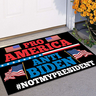 Alternative view of Pro America Anti Biden Indoor Outdoor Doormat - Conservative Republican Doormat
