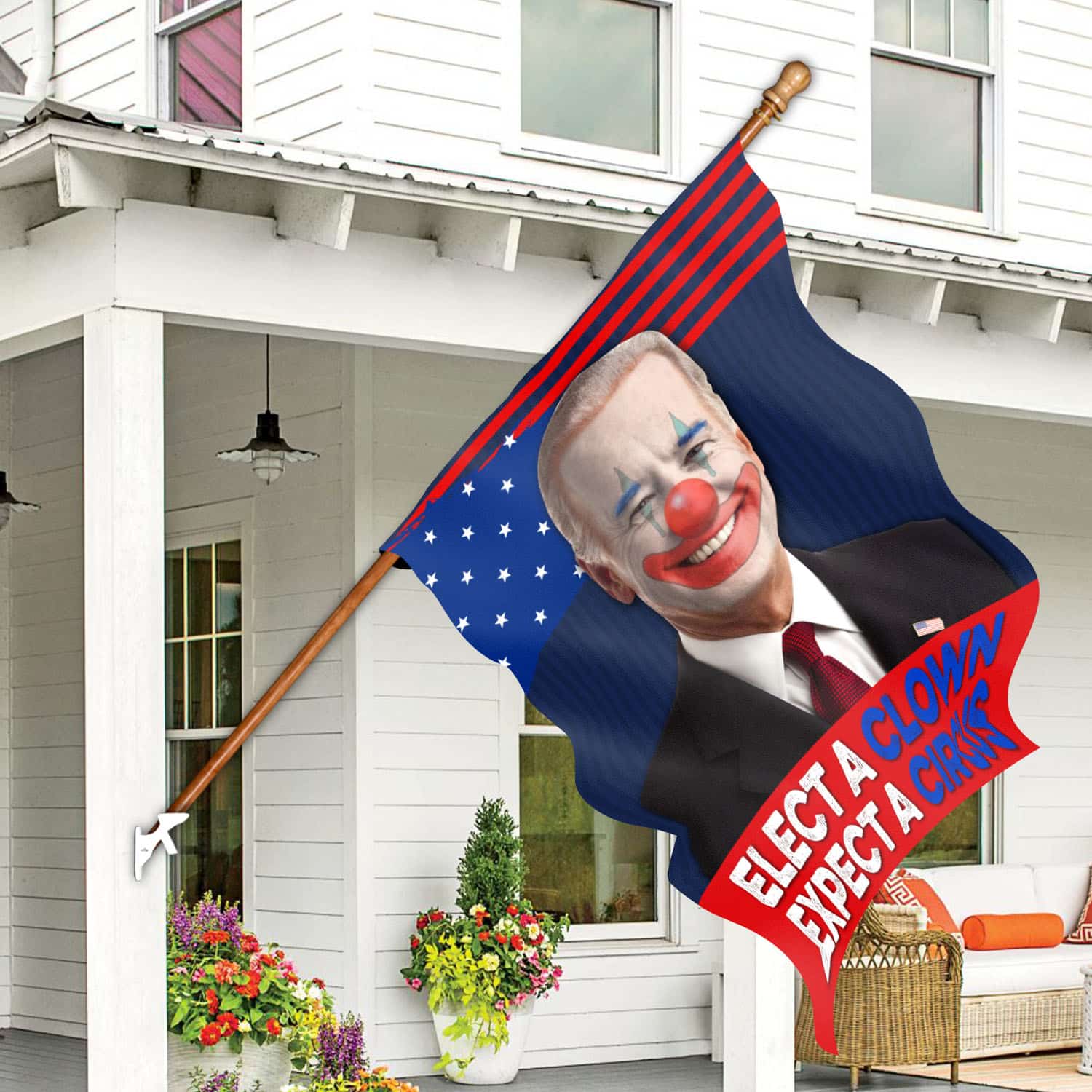 Size 30x40 House Flag Mockup 7