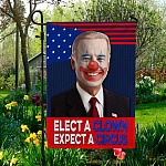 Biden Elect A Clown Expect A Circus Outdoor Garden Flag - House Flag - Wall Flag -  Anti Biden Clown Flag