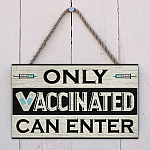 9Th. Only Vaccinated-doorsign Mockup 2