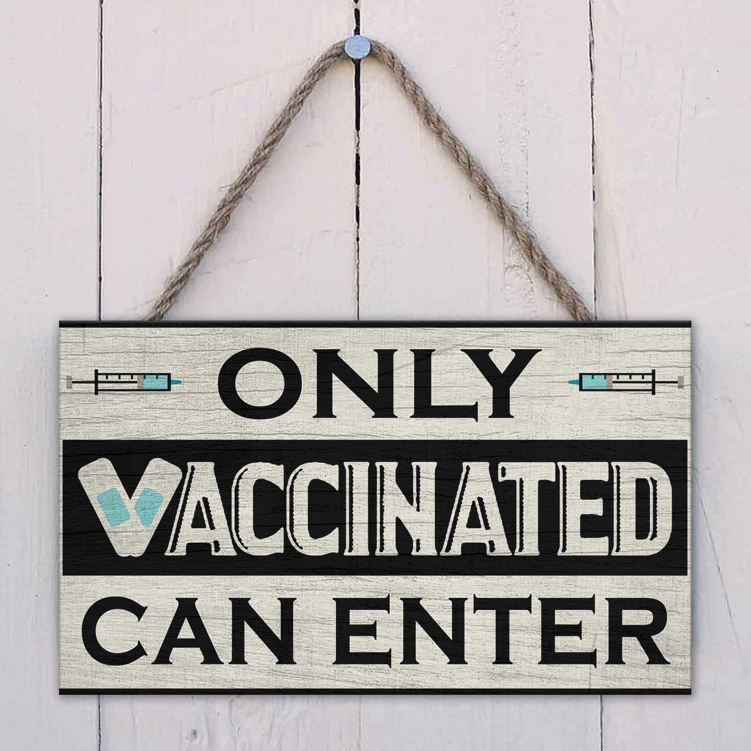 9Th. Only Vaccinated-doorsign Mockup 2
