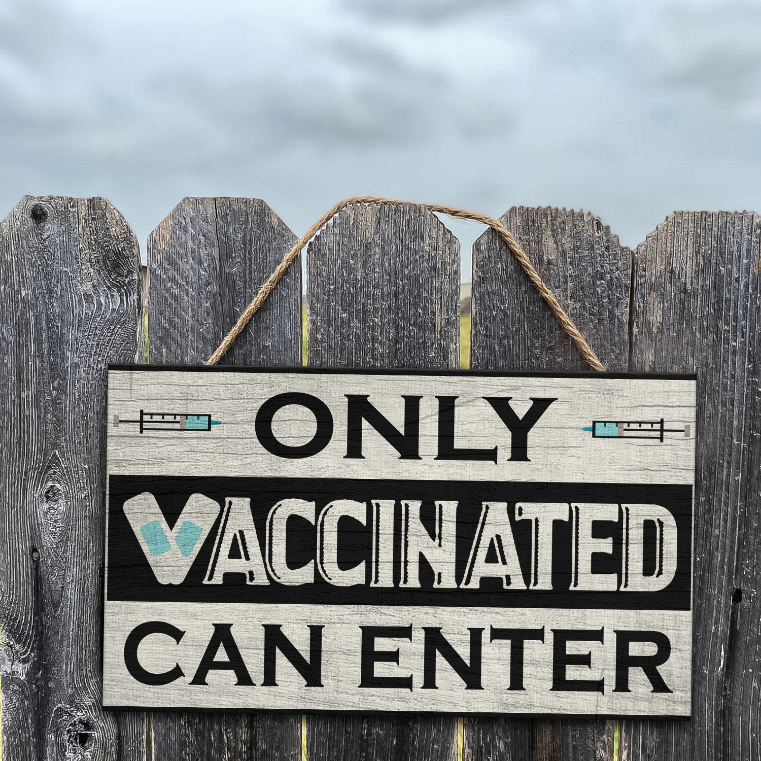 9Th. Only Vaccinated-doorsign Mockup 7