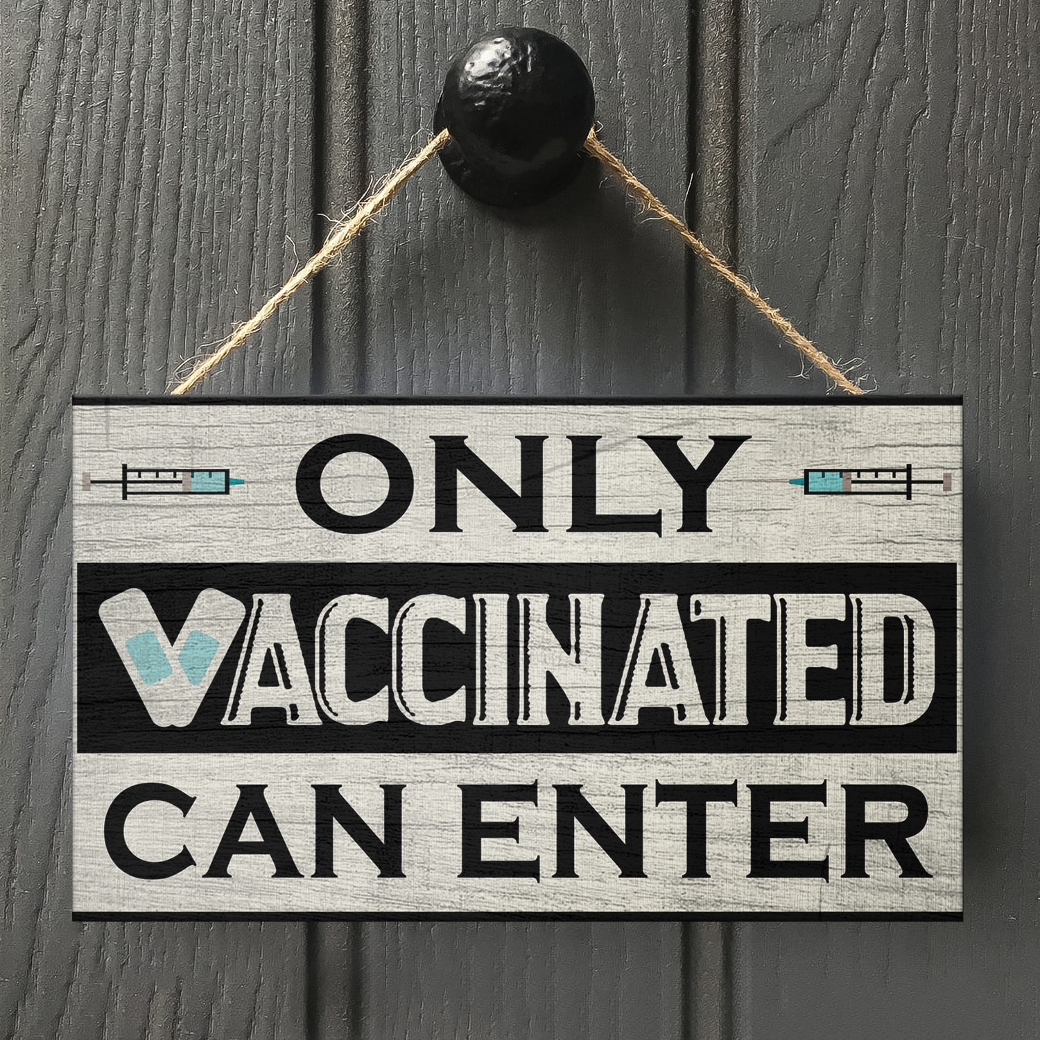 9Th. Only Vaccinated-doorsign Mockup 8