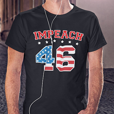 Alternative view of Impeach-46 Joe-Biden Republican Conservative Anti-Biden Shirt - Anti Joe-Biden Shirt