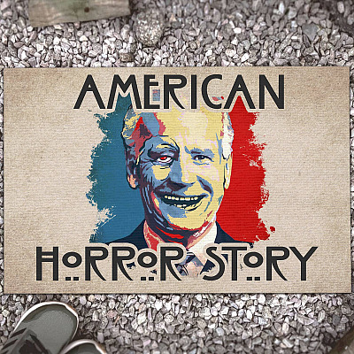 American Horror Story Funny Biden Zombie Doormat Halloween Decoration Entrance Indoor Outdoor Decorative Doormat