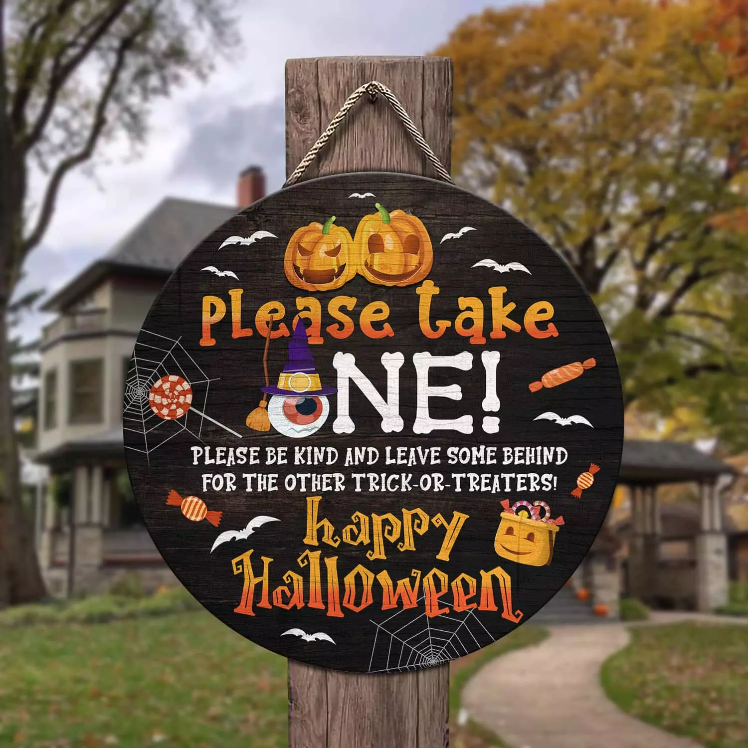 6O. Please Take One Door Sign Mockup 3