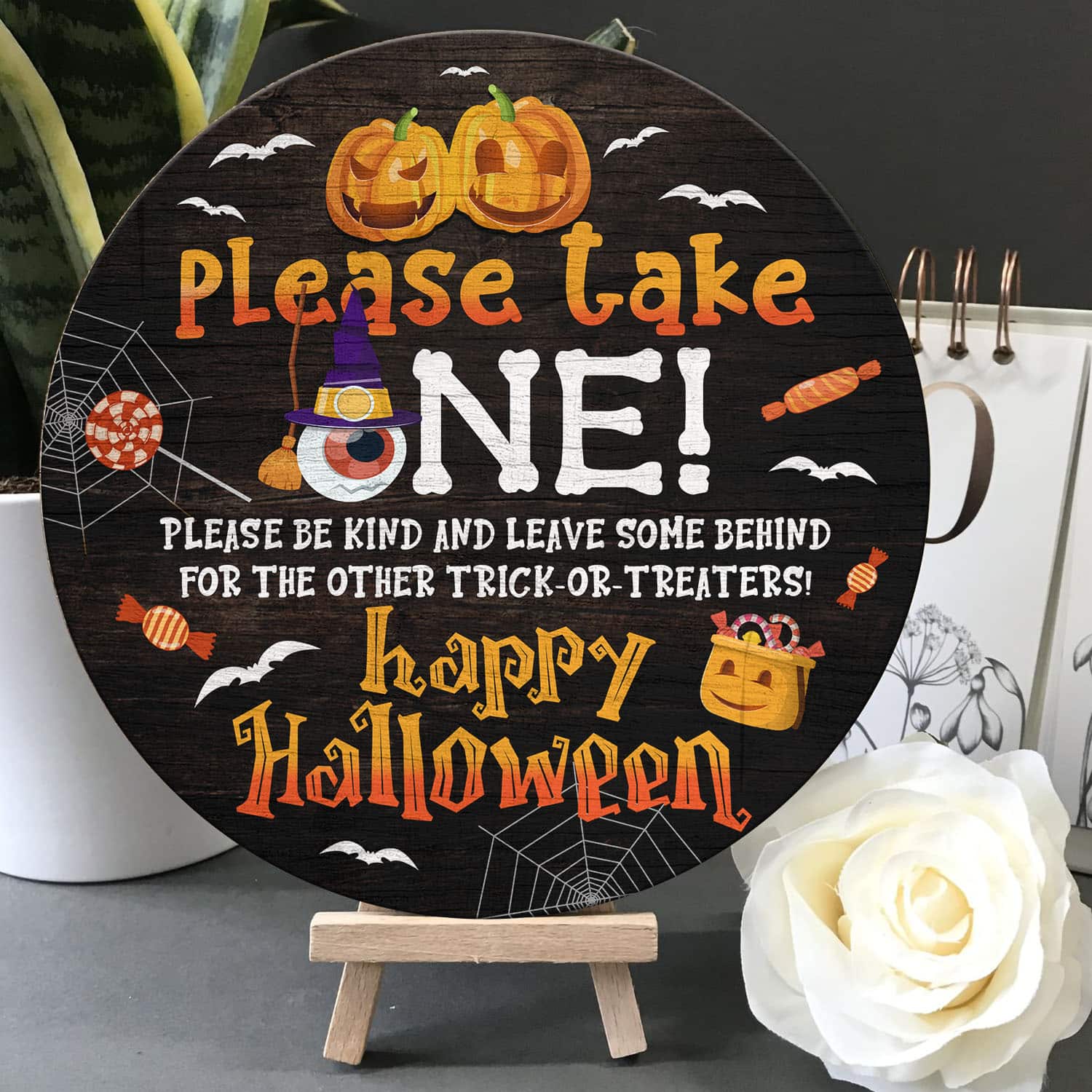 6O. Please Take One Door Sign Mockup 5