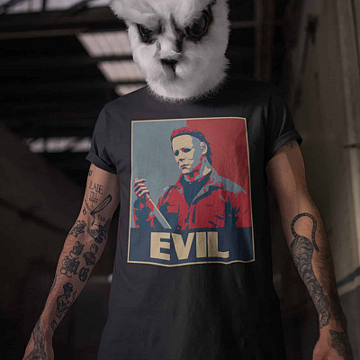 Alternative view of Evil Michael Horror Character Halloween Hope T-Shirt - Halloween Horror Characters Shirt