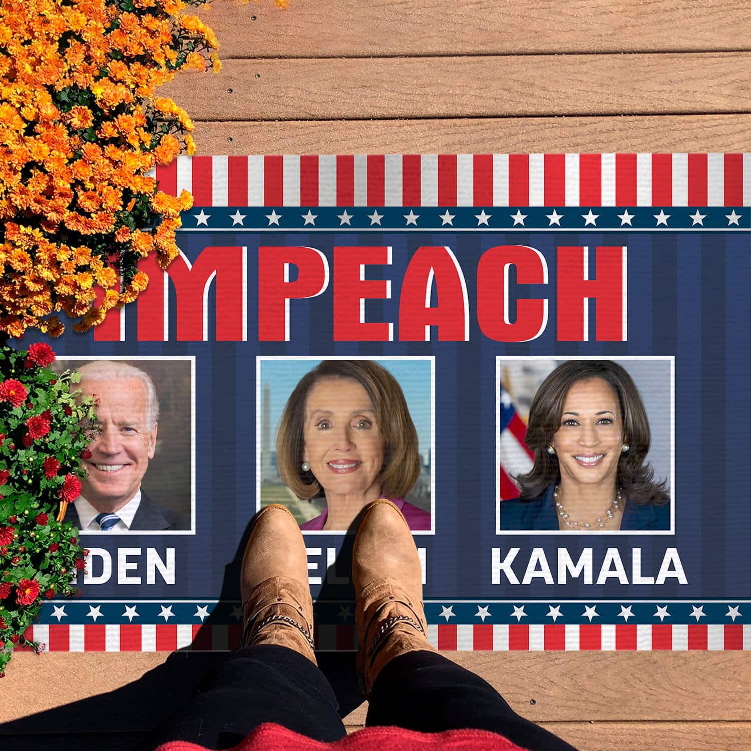 1HV. Impeach Biden Kamala Doormat mockup 7