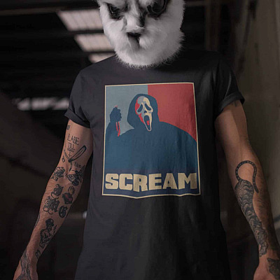 Alternative view of Scream Ghost Face Horror Movie Character Halloween Hope T-Shirt - Halloween Horror Characters Shirt