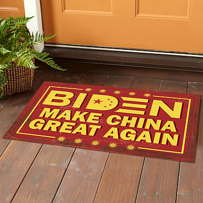 Alternative view of Biden Make China Great Again Outdoor Indoor Doormat - Anti Biden Door Mat - Funny Political Election Entry Rug