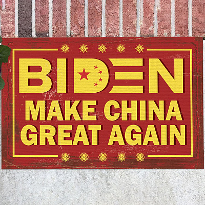 Biden Make China Great Again Outdoor Indoor Doormat - Anti Biden Door Mat - Funny Political Election Entry Rug