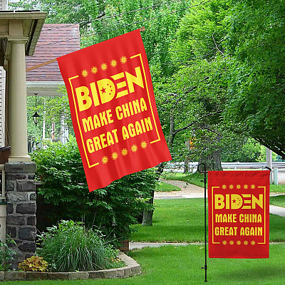 Alternative view of Biden Make China Great Again Outdoor Indoor Decorative Garden Flag - House Flag - Wall Flag - Anti Biden Flag
