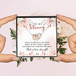 You Are Strong Survivor Interlocking Hearts Pendant Necklace - Cancer Recovery Affirmation Encouragement Gift