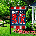 5KT. Impeach Fraudy Six Biden-30x40 Garden Flag Mockup 2