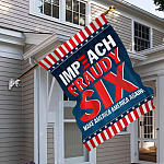 5KT. Impeach Fraudy Six Biden-30x40 House Flag Mockup 6