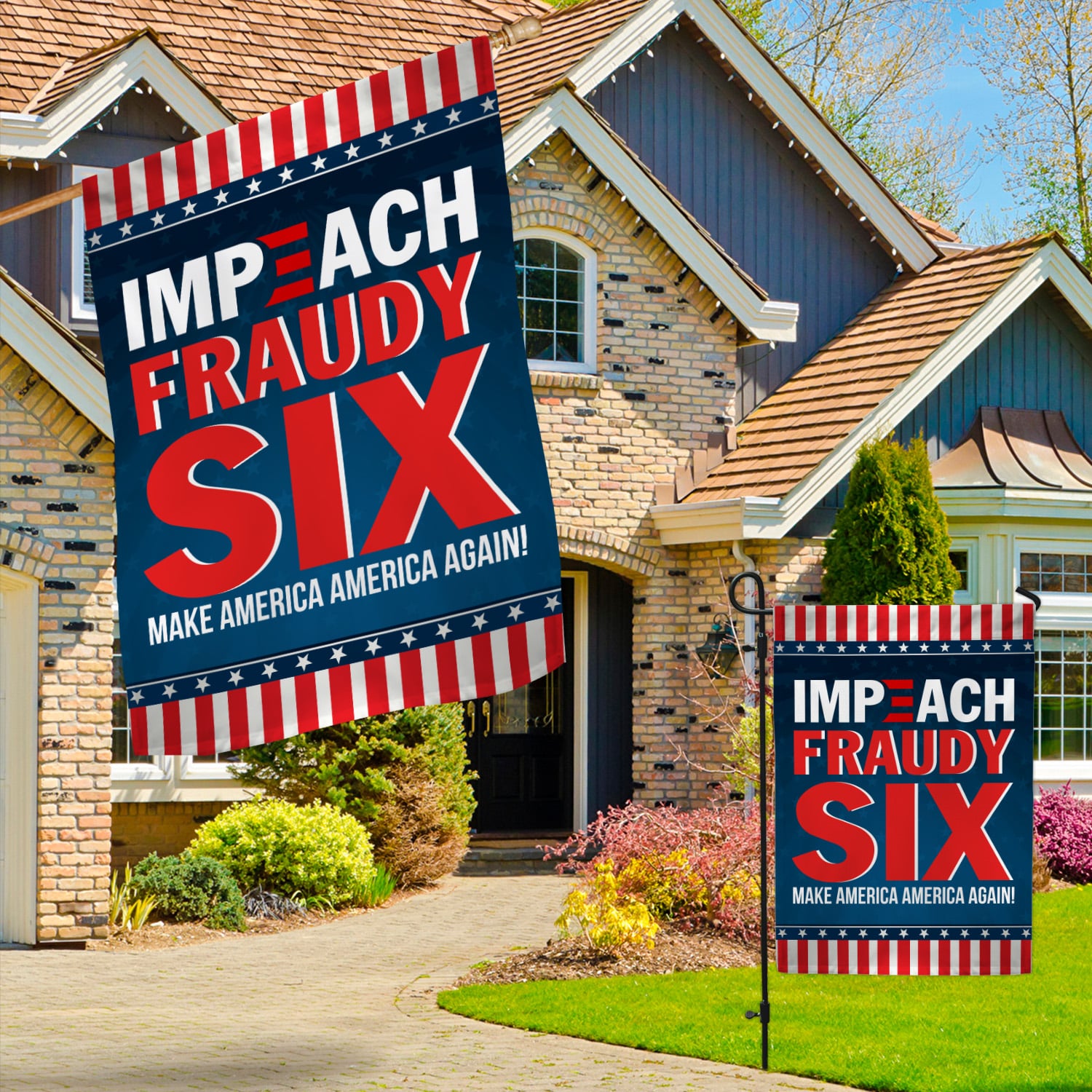 5KT. Impeach Fraudy Six Biden-30x40 Garden & House Mockup 3