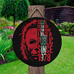 1KT. Michael Myers Social Distance Door Sign Mockup 2