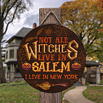 6KT. Not All Witches Live In Salem-Sample Design Door Sign Mockup 3