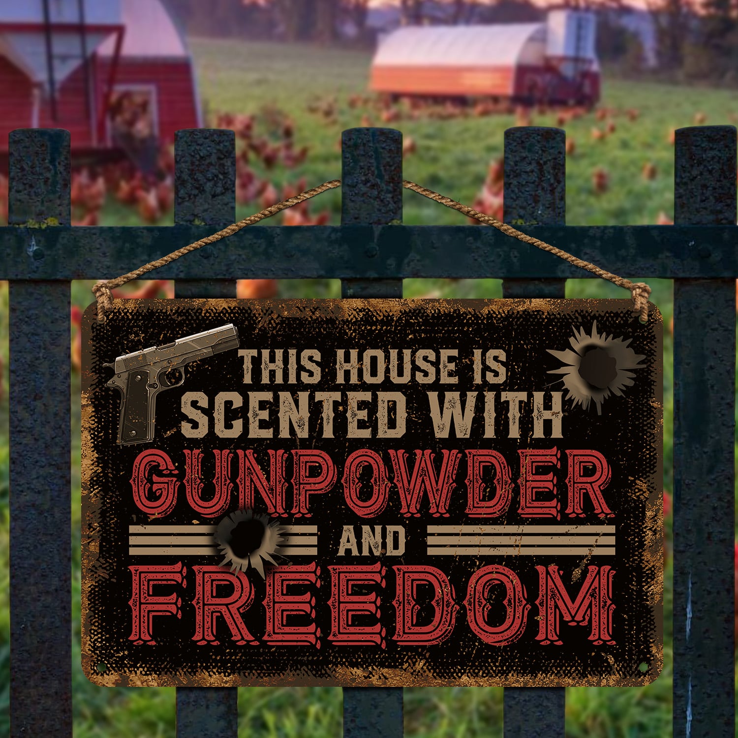 6LV. This House is Scented (Metal Sign) (5) Metal Sign Mockup 2