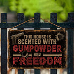 6LV. This House is Scented (Metal Sign) (5) Metal Sign Mockup 3