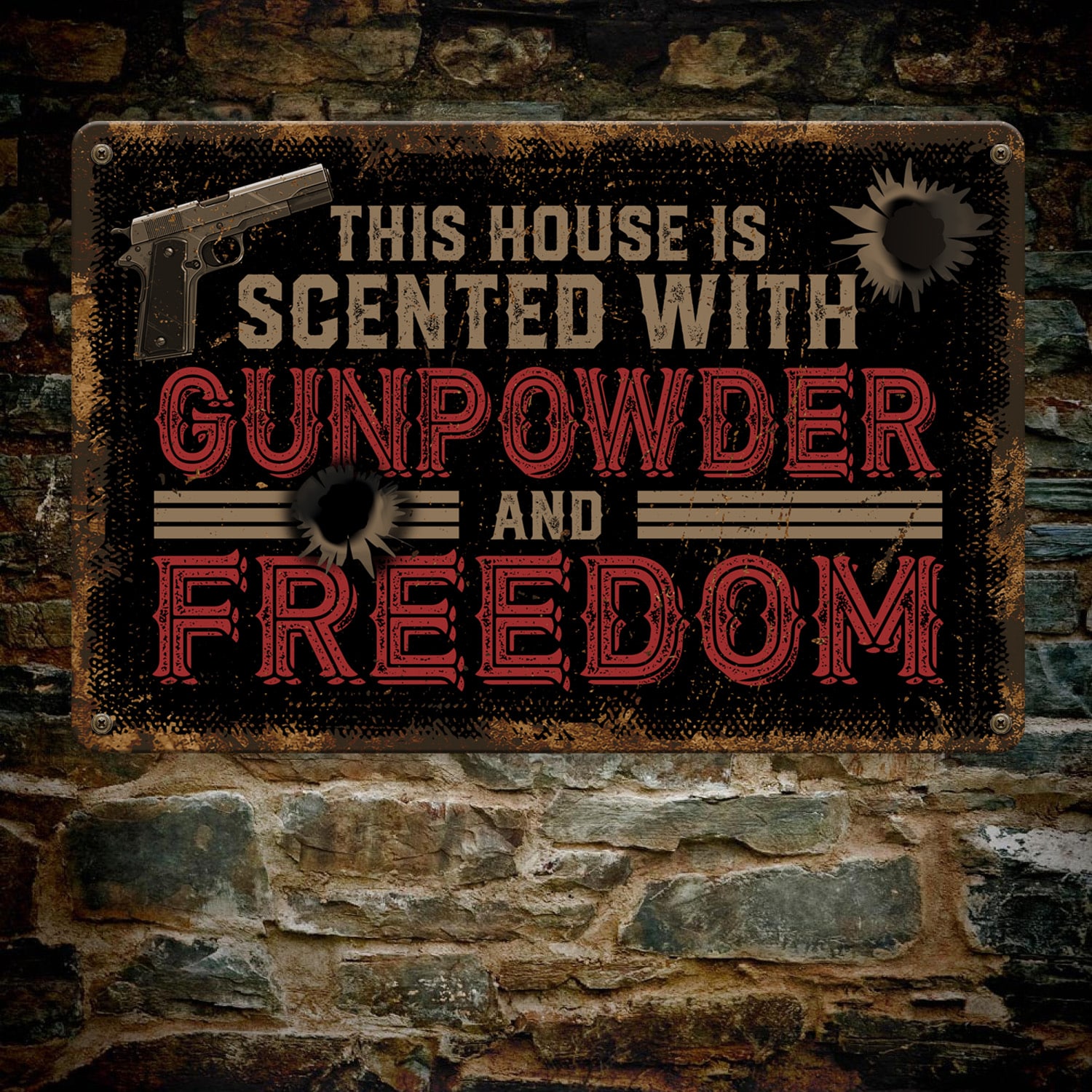 6LV. This House is Scented (Metal Sign) (5) Metal Sign Mockup 7