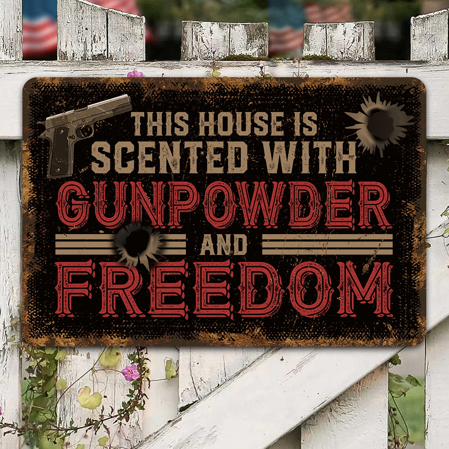 6LV. This House is Scented (Metal Sign) (5) Metal Sign Mockup 8