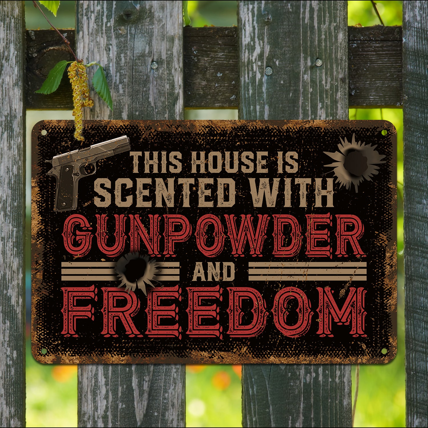 6LV. This House is Scented (Metal Sign) (5) Metal Sign Mockup 9
