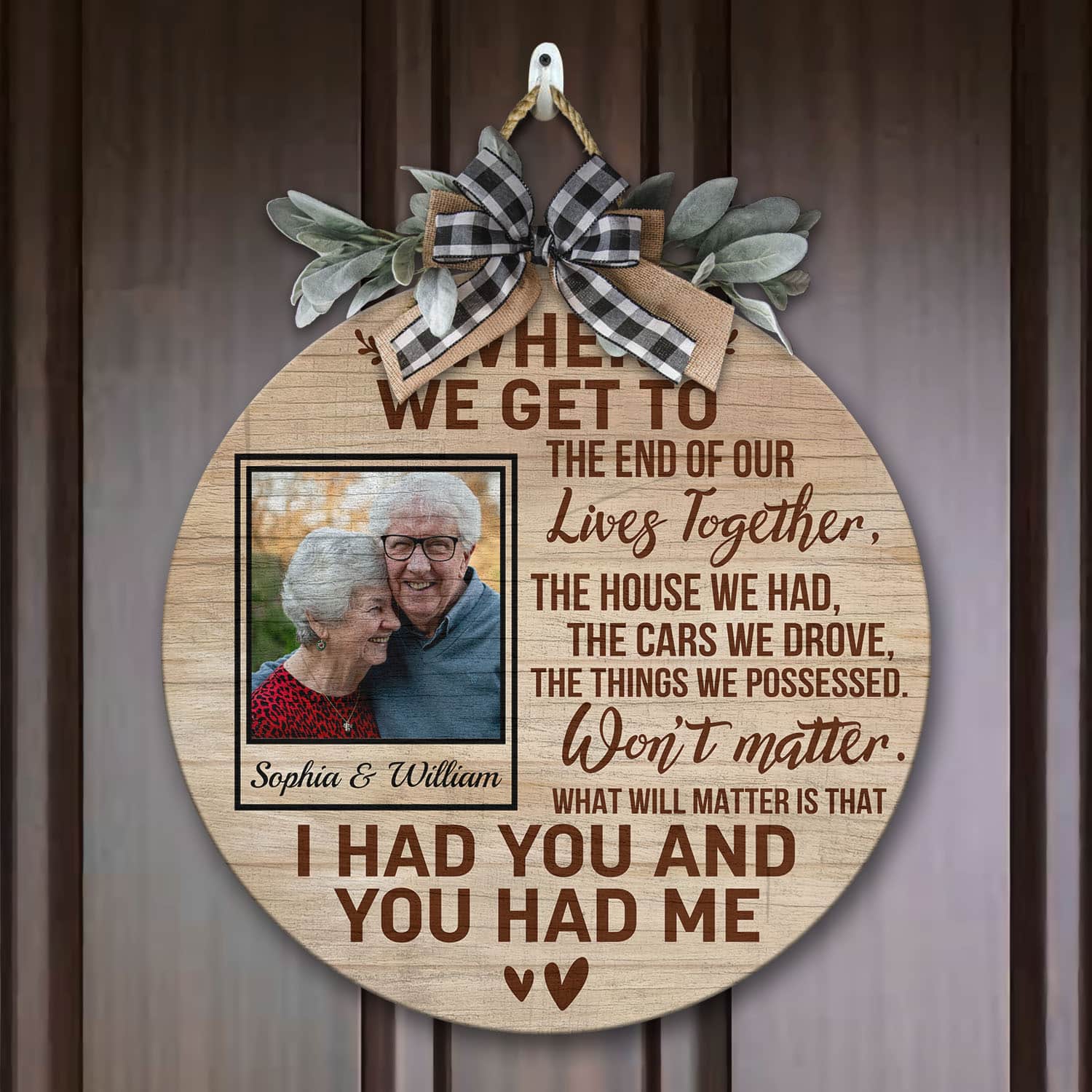 4O. Lives Together-sample design Door Sign Mockup 7