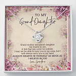 From Grandma To My Granddaughter A Link That Can Never Be Undone Love Knot Necklace - Love Knot Necklace