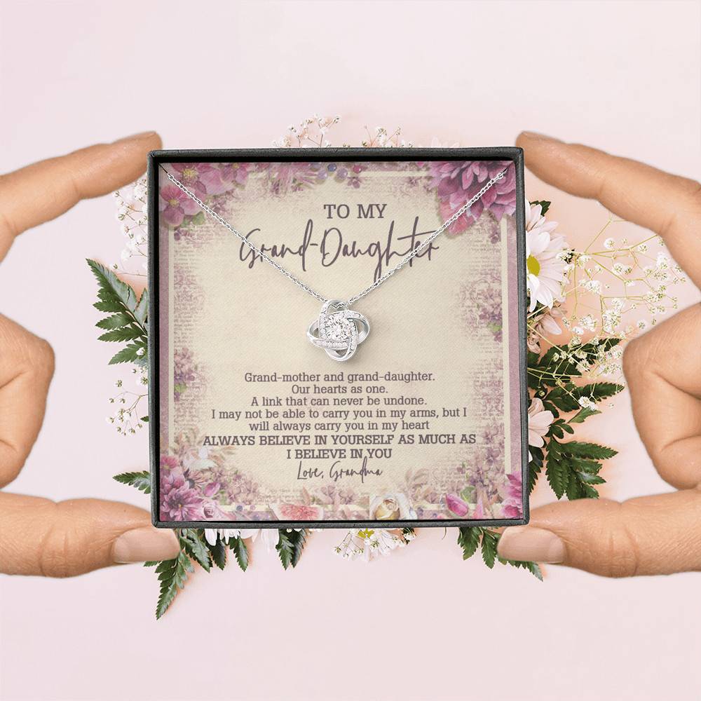 From Grandma To My Granddaughter A Link That Can Never Be Undone Love Knot Necklace